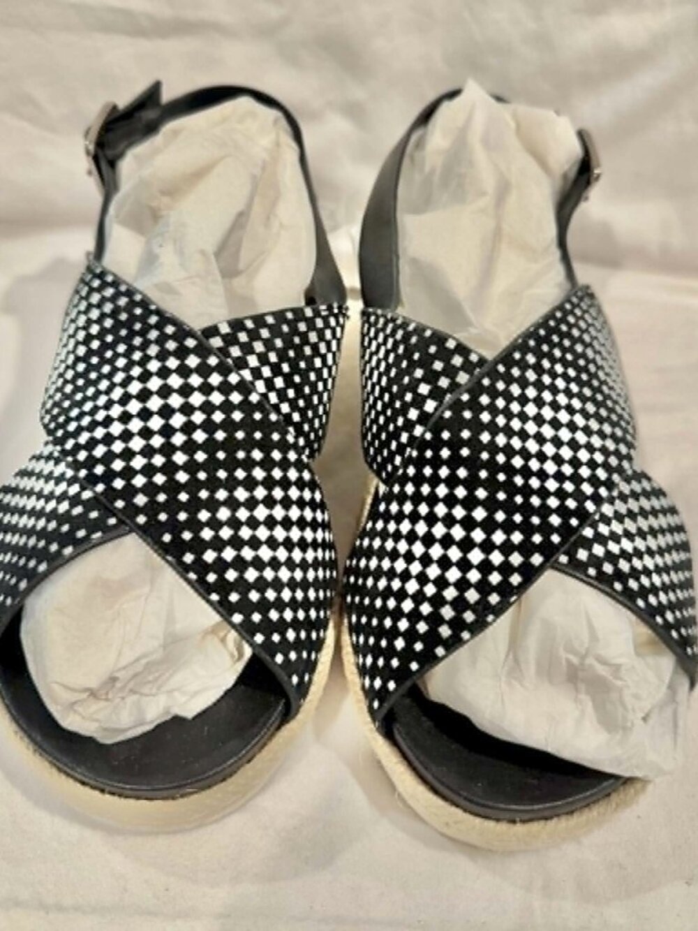 Alex & Marie Criss-Cross Wedge Sandal Size 5M